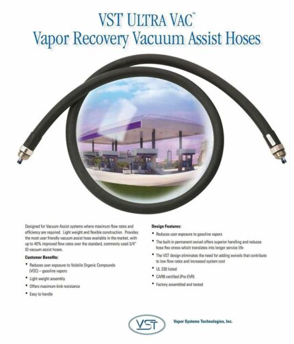 VAPOR SYSTEM TECHNOLOGIES VST-ISP-102-SS Vac Assist 8 1/2' Hose