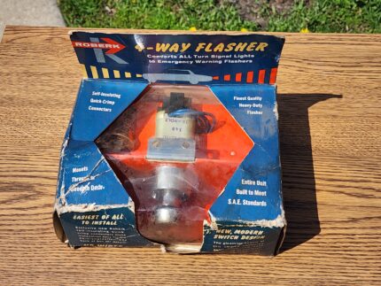 NOS 1960s ROBERK 800 Vintage 4-Way Emergency Hazard Flasher 12V Chevy Ford Dodge