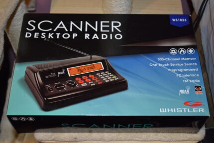 Bran New NOS Whistler-Ws1025 Analog Desktop FM Radio Scanner Backlit 300 Channels
