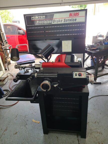 Hunter BL505 bl-505 Brake Lathe resurfacing machine job
